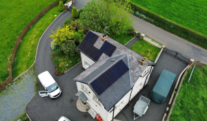 Solar Panels on a roof of a residential property in Northern Ireland