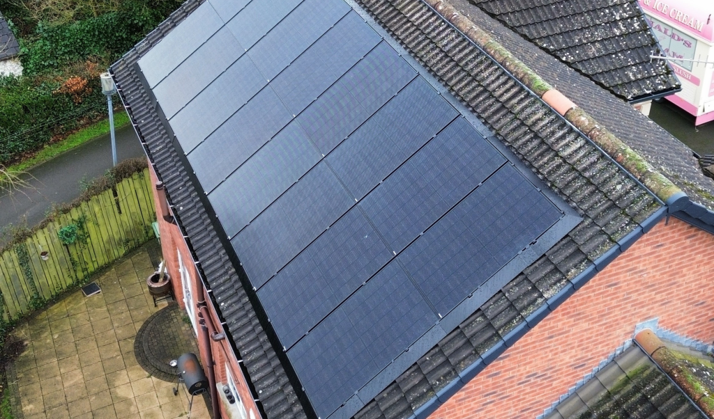 Solar Panels fitted on residential home in Lurgan, County Armagh, Northern Ireland