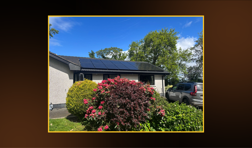 A Solar PV System in Moira, Northern Ireland, installed by First Class Solar.