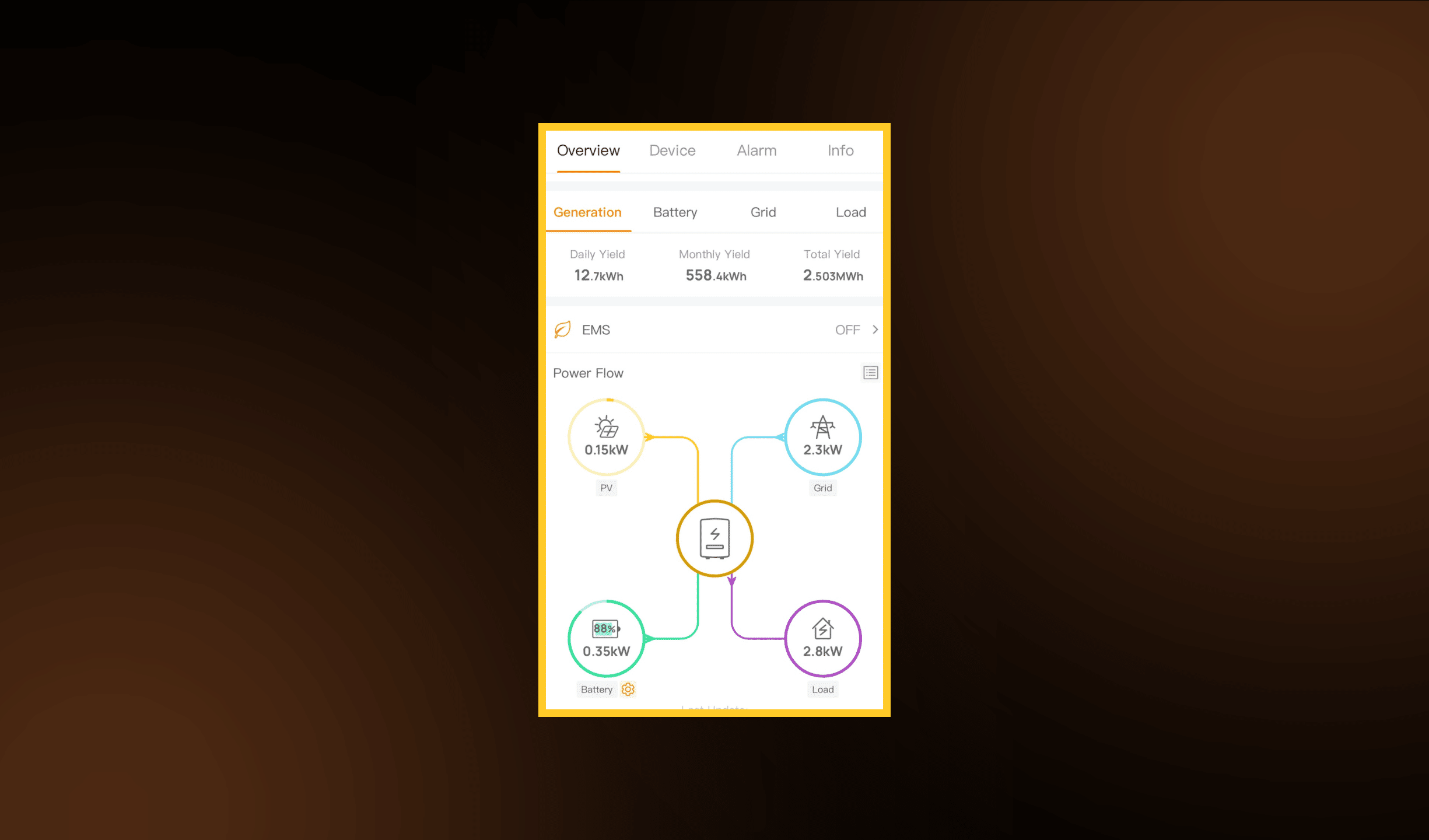 Example 1 of a “bad snapshot” on the SolisCloud app for solar PV systems.